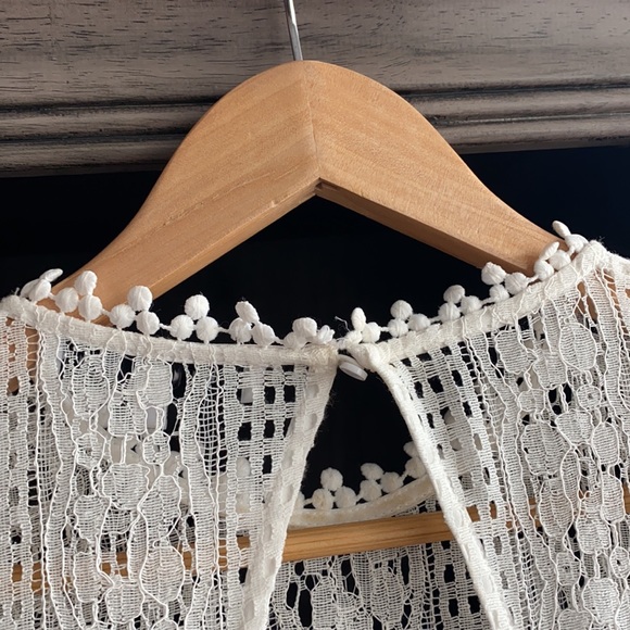 Endless Rose Ivory Eyelet Bell Sleeve Mini Dress - Picture 9 of 12